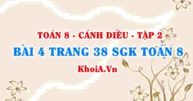 Bài 4 trang 38 Toán 8 Cánh Diều Tập 2